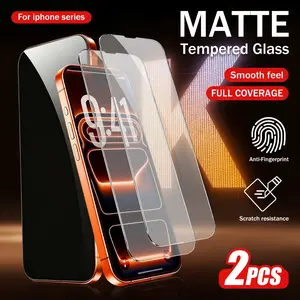 2 pack Matte HD Screen Protector Smartphone for iPhone 17/16/15/14/13/12/11 Pro Max/Pro/Plus/Mini/17 Air/16e/XR/Xs Max/X/XS,Full Coverage,9H+ Hardness,offer a Soft Visual Effect And Smooth Touch