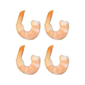4PCS Simulation Shrimp Fake Food Model, Restaurant Shooting Tool, Photo Prop for Home & Party Supplies