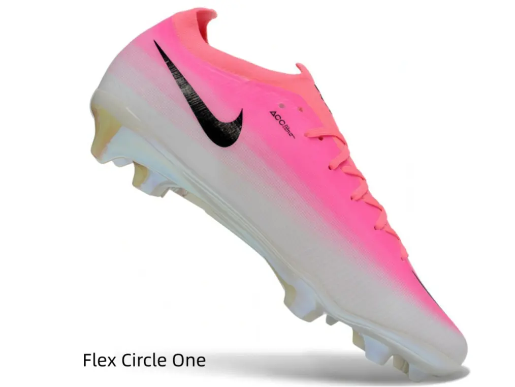 Men's Light Pink Sports Shoes - Professional Football Cleats Breathable Upper Durable Studs