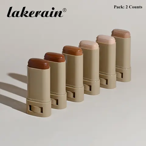Lakerain Solid Stick, Moisturizing Concealer Stick, Face Foundation, 2 Counts Long-Lasting Boost Skin Tint, Skin Perfector, Hydrating Creamy Formula, Lightweight Flawless Coverage, Smooth Non-Cakey Finish for Radiant Even Skin Tone, Moisture