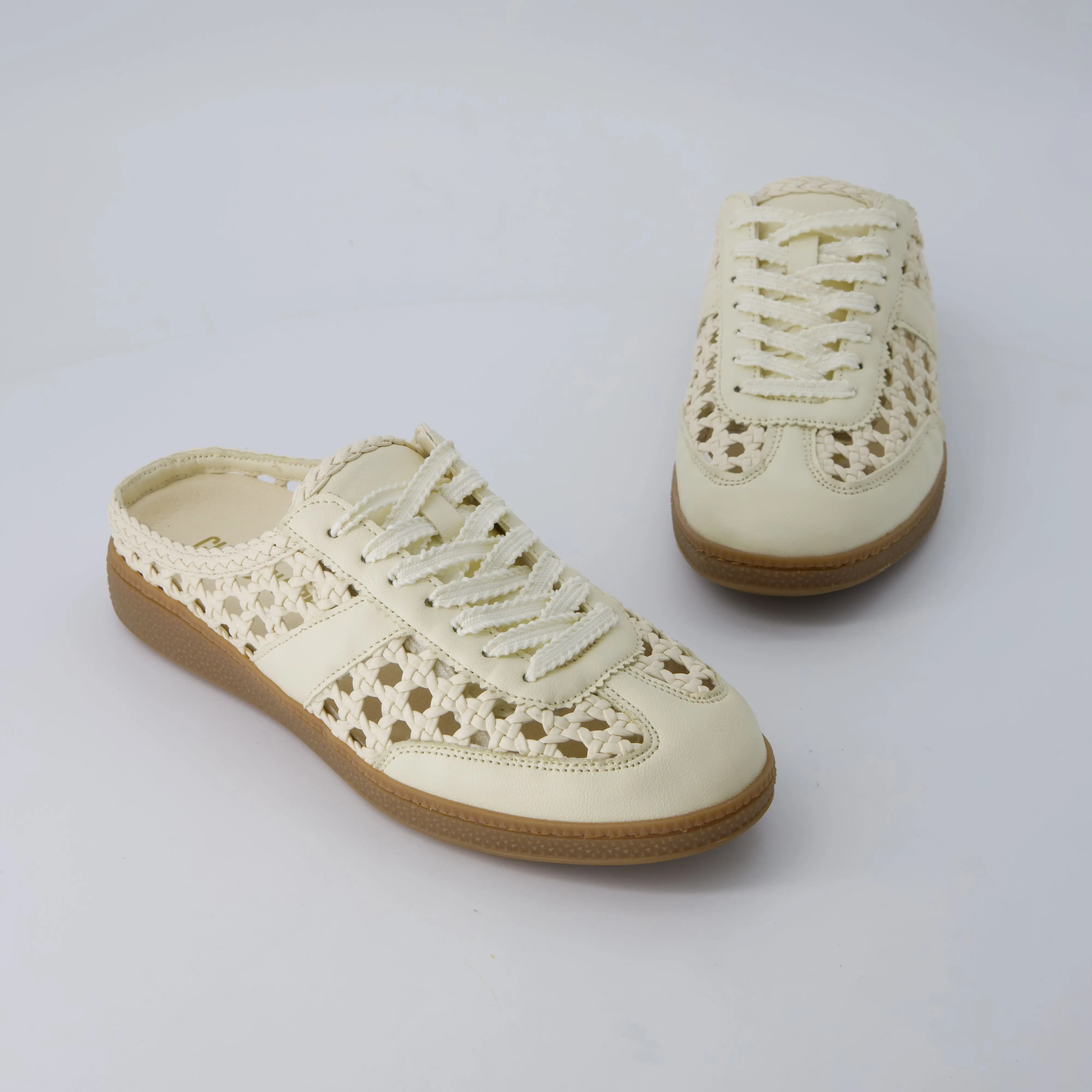 Cushionaire Buffy Woven Slip On Backless Sneakers For Women | Casual Woven Mule Sneakers With Easy Slip On Design | Lightweight Backless Style For Everyday Wear