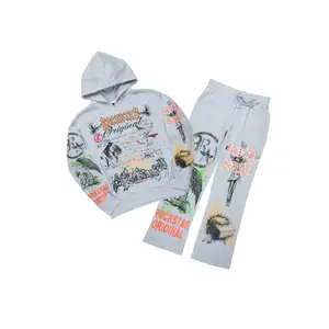 Suppersketch Heather Grey Hoodie/Baggy Track Pant Set