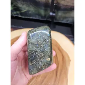 Natural Spectrolite Crystal Specimen, 1 lb Rainbow Labradorite Stone from Madagascar with Vibrant Labradorescence for Intuition