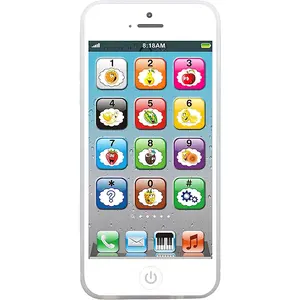 Sensory Phone Shape Learning Toy, 8-Function Mini Interactive Cell Phone with Musical Light Up Colorful LEDs, USB Charging, Christmas Gift for Toddlers,summervibes