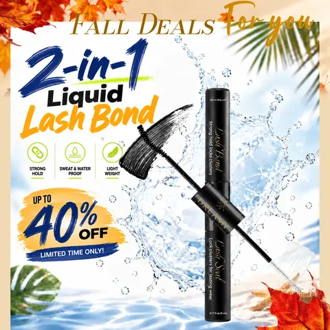 DREAMYBOND 2-in-1 Bond & Seal Cosmetic Cluster Lash Glue Set for Adults - Waterproof Strong-Hold Adhesive, Odorless Eyelash Remover Option, DIY-Friendly for Beginners, Ideal for DIY Lash Extensions & Bond & Remove Needs