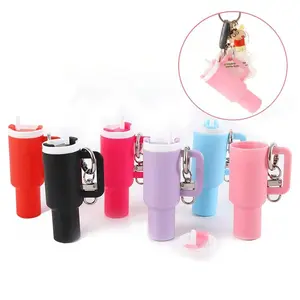 50-Pack Mini Tumbler Bottles - US-Stocked PVC Drinkware with Lip Balm Storage, Keychain for UV DTF Wraps Customization, Bottle