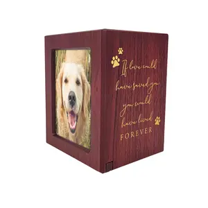 If Love Could Have Saved You Pet Memorial Photo Urn  Engraved Paw Print Tribute Keepsake