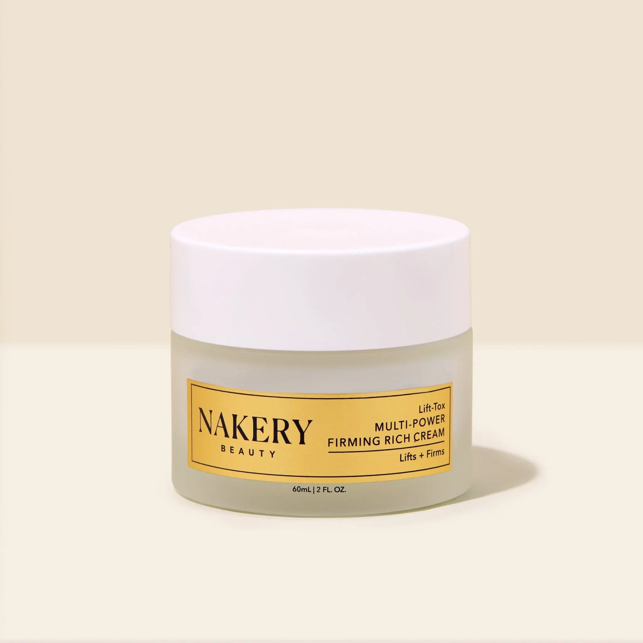 Nakery Lift-Tox Anti-Aging Firming Cream with SepiLift & Collagen, Brightening Moisturizer for All Skin Types, 2 fl oz