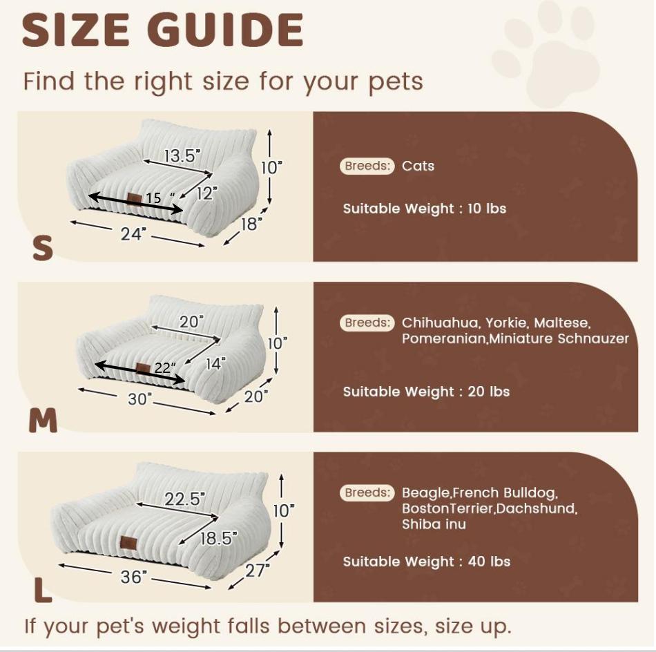 3 Styles Comfortable Pet Sofa Beds - Fluffy Fleece Cat Beds for Indoor Cats, Premium Soft with Removable Washable Cover 3 Styles Comfortable Pet Sofa Beds - Fluffy Fleece Cat Beds for Indoor Cats, Premium Soft with Removable Washable Cover