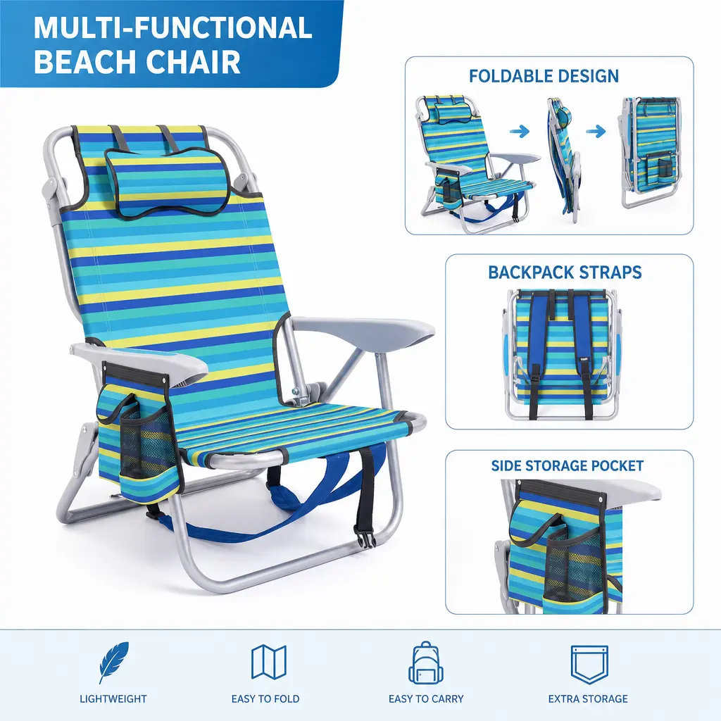 2 Person Folding Camping Chair with Umbrella, Double Loveseat Outdoor Chair with Table and Cup Holders, Portable Heavy Duty Folding Chair for Beach, Camping, Picnic, Sports and Backyard