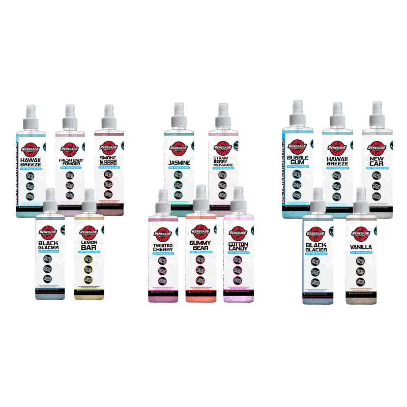 Renegade Products Air Freshener Spray Bundles for Cars – Odor Eliminator, Clean, Fruity & Classic Scents Variety Pack