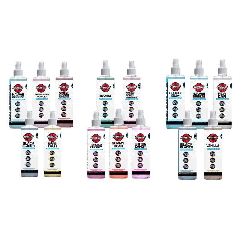 Renegade Products Air Freshener Spray Bundles for Cars – Odor Eliminator, Clean, Fruity & Classic Scents Variety Pack