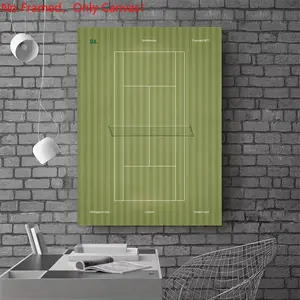 1 piece/set frameless canvas painting print poster, Sports activities art，Wimbledon Tennis Court，a perfect gift for Tennis loves, ideal gift for bedroom, living room, dorm hallway, kitchen, mural, wall decoration, room decor