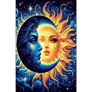 1PCS Sun and Moon Goddess Diamond Painting Kits for Adults DIY Crystal Rhinestone Embroidery Art Home Wa
