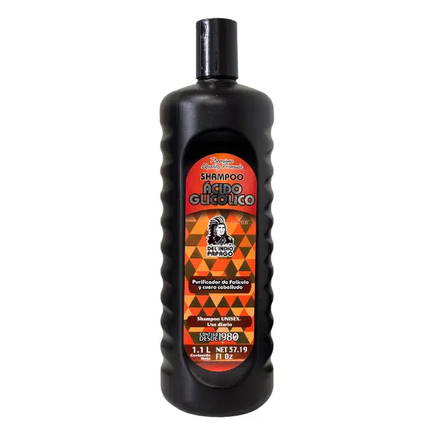 INDIO Papago Exfoliating Glycolic Acid Shampoo for Scalp Care and Oil Control, For All Scalp Types, Limited Edition - 1L, Antibacterial, Any, Adults, Haircare, Liquid, Acid Glicolic, Alcohol Free, Ammonia-Free, Anti-Bacterial, Chemical Free