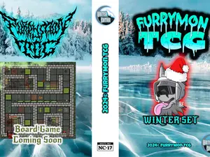 FurryMon Winter Limited Edition Trading Cards Box - 5 Packs of 7 Unique Furries Cards Made in the United States