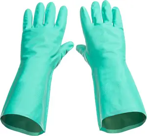 Dynasty Cafe Best Nitrile Rubber Cleaning, Household, Dishwashing Gloves, Latex Free, Vinyl Free, Reusable not Disposable, Extra Large XL (1 Pair)