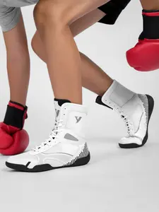 Men's Boxing Shoes, Professional Boxing Shoes, High Top Lace Up Training Shoes, Gym Shoes, Combat Training Shoes, Indoor Boxing Training Shoes, Sports Training Shoes