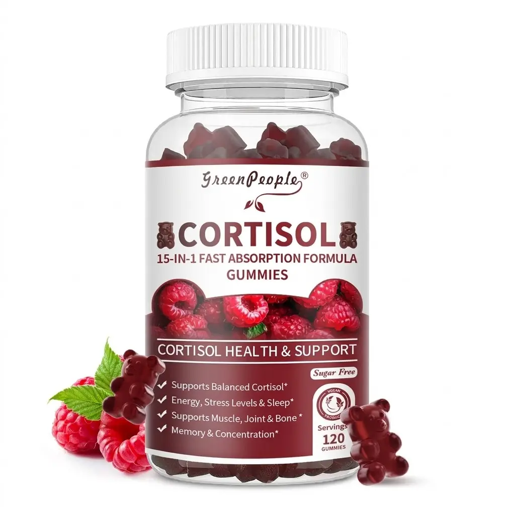 GREENPEOPLE Cortisol Supplements Detox for Women - Cortisol Manager & Reduce with Ashwagandha/Phosphatidylserine/Magnesium for Sleep/Mood 120 Count