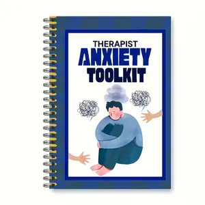 Therapist Anxiety Toolkit, 50+ Stress Relief Manuals, Counseling Tools, Mental Health Journal, Spiral bound planner, Office Decor, Client Emotional Growth, Anxiety Management