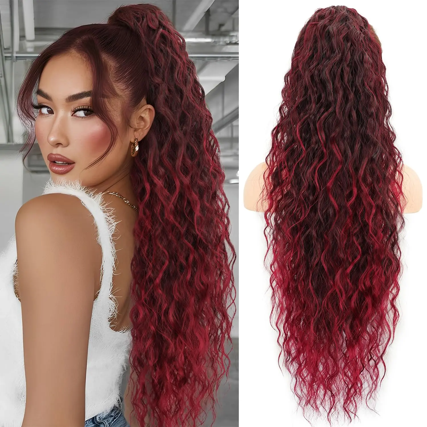 Ombre Burgundy 30IN.
