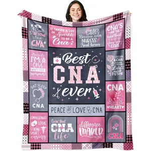 CNA Week Gifts 2025, CNA Appreciation/Graduation Gifts, CNA Gifts for Women, Certified Nursing Assistant Gifts, Gifts for CNA Nurses/Workers, CNA Gift Ideas Throw Blanket 60" x 50", Gift for CNA Week