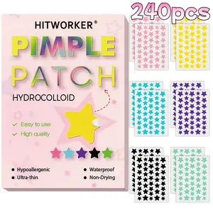 Colorful Star Acne Patches, Easy Clean Hydrocolloid Blemish Stickers, Hydrocolloid Zit Covers, Gentle Skin Care, Fast Acne Treatment, Perfect for Daily Use, Acne Spot Treatment