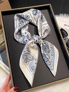 Women's Ditsy Floral Print Hair Scarf, Fashion Hair Scarves, Soft Comfortable Hair Scarf for Sleeping & Hair Wrapping, Fashion Accessories for Daily & Night Use, Casual Soft Scarf