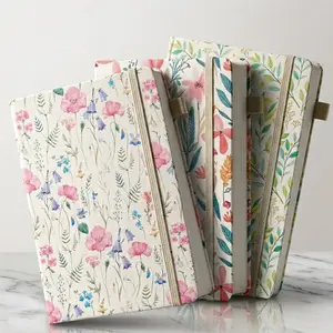 CAGIE Floral Vegan Leather Journal A5 Lined Notebook 320 Pages College Ruled for Writing Bible Study Daily Reflection Diary Mother’s Day Gift for Mom Daughter Teacher Women