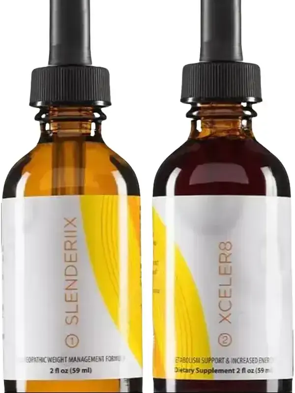 Slenderiiz Drops – Slenderiix & Xceler8 Weight Management Support System, Appetite Control & Metabolism Support Drops, Homeopathic, Vegan, Non-GMO, Gluten-Free
