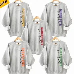 Vintage City Football All Team Sweatshirt, Retro Game Day Graphic Crewneck, Classic Throwback Pullover for Football Fans