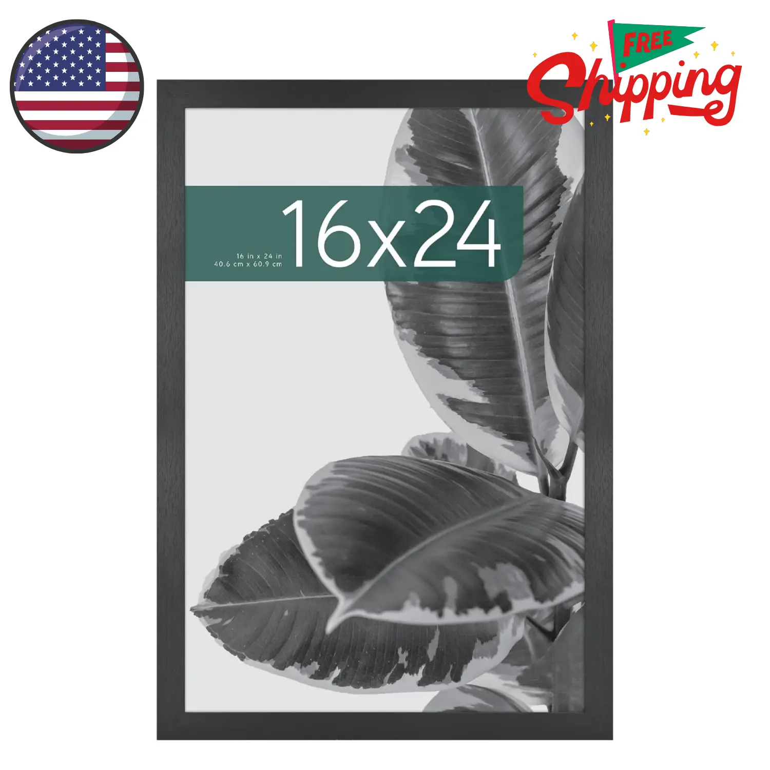 Studio Gallery 16x24 Poster Frame Black Woodgrain