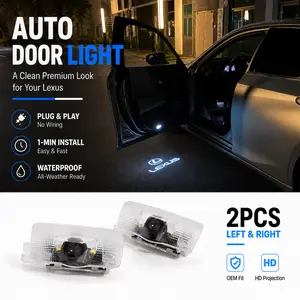 LED Door Welcome Light Compatible with Lexus, HD Projection, Plug & Play, No Wiring, 2PCS