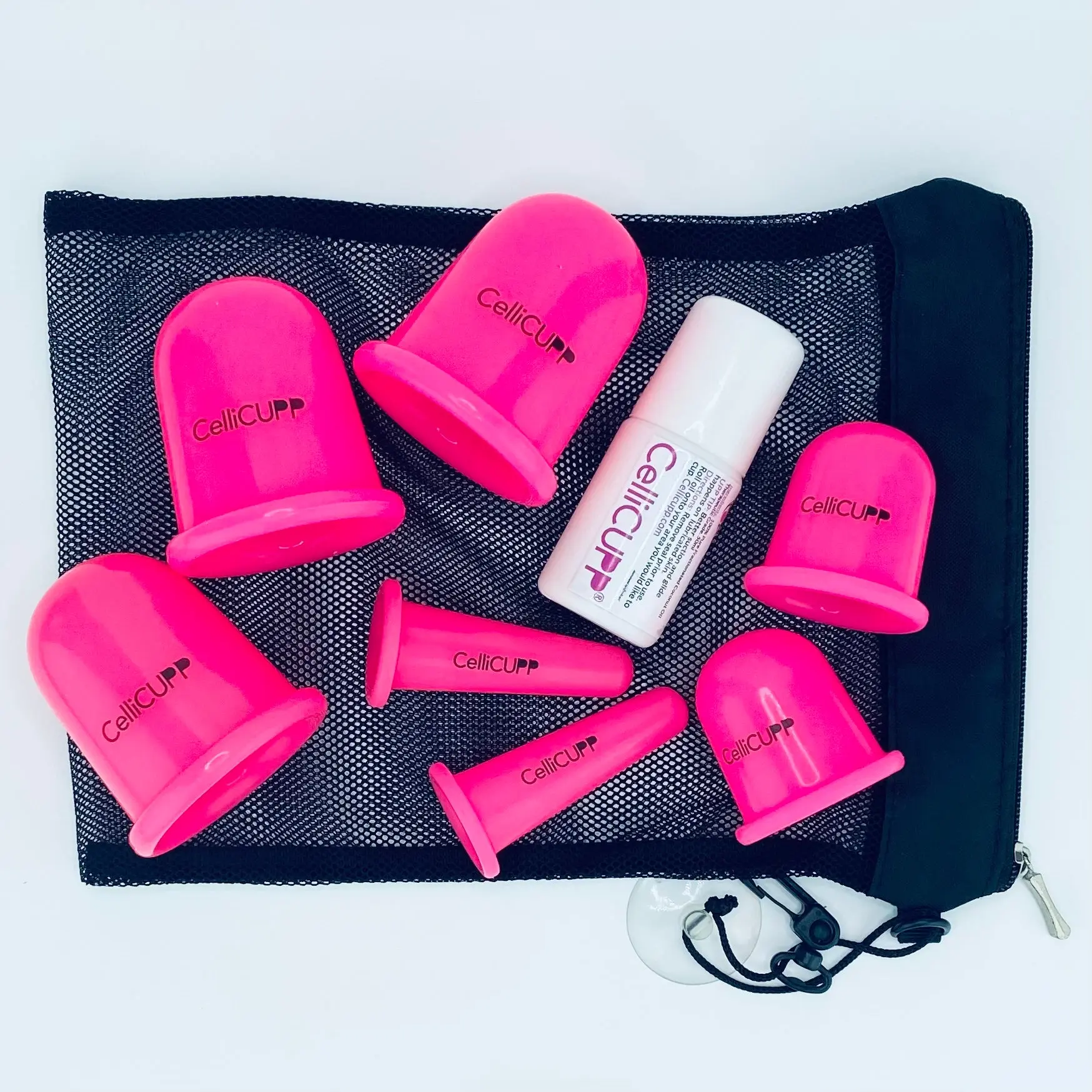 CELLICUPP 7 Cupping Set for preventing cellulite, smoothing cellulite, cell detoxification, Lymphatic movement, breast health, tension relief, workout care and more!