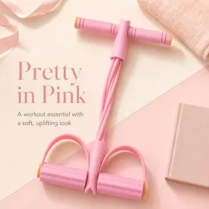 Pink Foot Pedal Resistance Band - Full-Body Workout At Home, No Gym Needed! #HomeWorkout #FitnessEssentials #PinkAesthetic #WorkoutFromHome #ResistanceBand twist machine