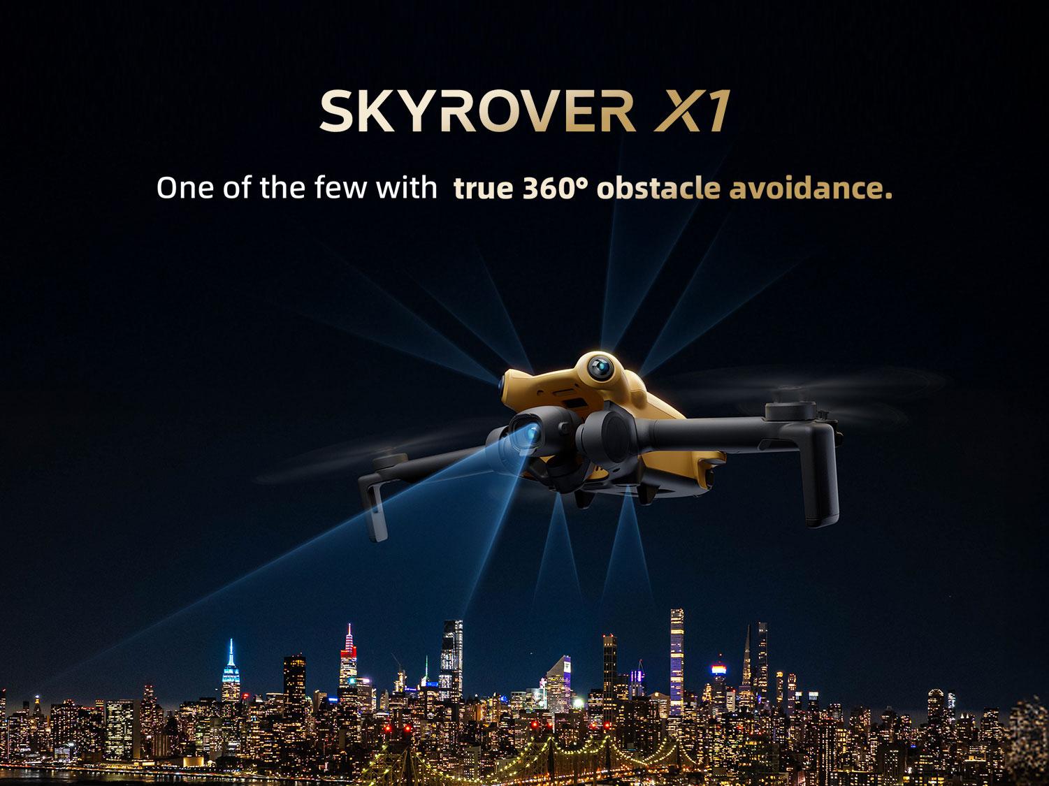 【Father's Day Gift】SKYROVER X1, Drone with Camera 4K for Adults, 8K Photo, 50000ft Transmission,Under 249g