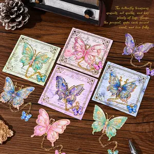 4pcs French Vintage Metal Butterfly Book Page Clips, Romantic High-Quality Art Style, Elegant Classical Chinese Metal Bookmarks, Ideal Gift