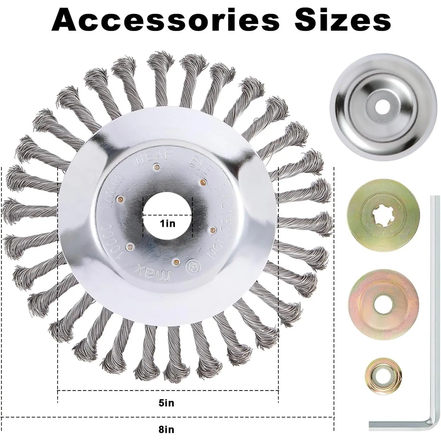 8 Inch Indestructible Trimming Head, Replaceable Weed Eater Head, Unbreakable Trimmer Blade with Adapter Kit for Weed Wacker