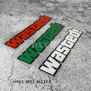 2PCS/SET Gaming-Style “WASTED!” Car Sticker, Car Decals | For Car Bodies, Rear Ends, GTA Element Decor, Turn Your Ride into Gamer-Exclusive Vibe, Bring Trendy Eye-Catching Presence to Trips