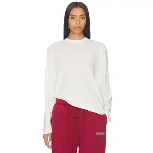 Fear of God ESSENTIALS Classic Fit Long Sleeve Tee in Ivory