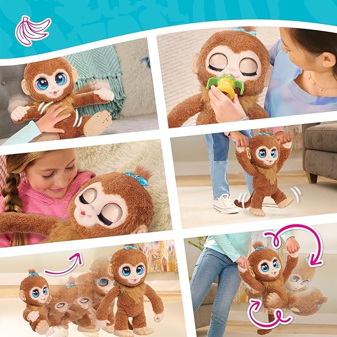 Just Play furReal Peanut The Playful Monkey Interactive Toy, 15-inch Realistic Plush, Kids Toys for Ages 4 Up