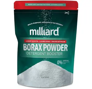 Milliard Borax Powder Laundry Booster, Pure Natural Multipurpose Cleaner and Detergent, 1 lb - Unscented