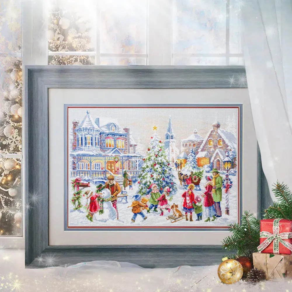 Christmas Eve Counted Cross Stitch Kit by Magic Needle 100-250