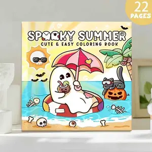 Ghost Themed DIY Coloring Book, Drawing Book for Adults, Creative Relaxing Gift for Family & Friends, Perfect for Leisure Time Activities