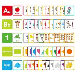 Educational Flashcards, Cartoon Animal Bear Learning Cards, Alphabet Shape Design, Early Childhood Development Toy
