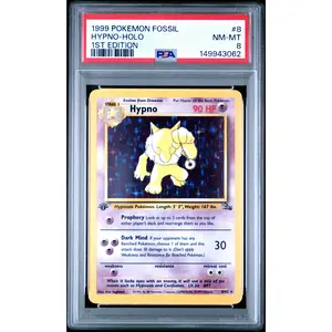 Hypno Holo 1st Edition PSA 8 1999 Pokemon Fossil #8