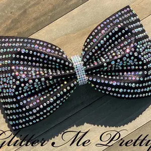 Cheer Bow Rhinestone Tailless Custom Team Cheerleading Bow