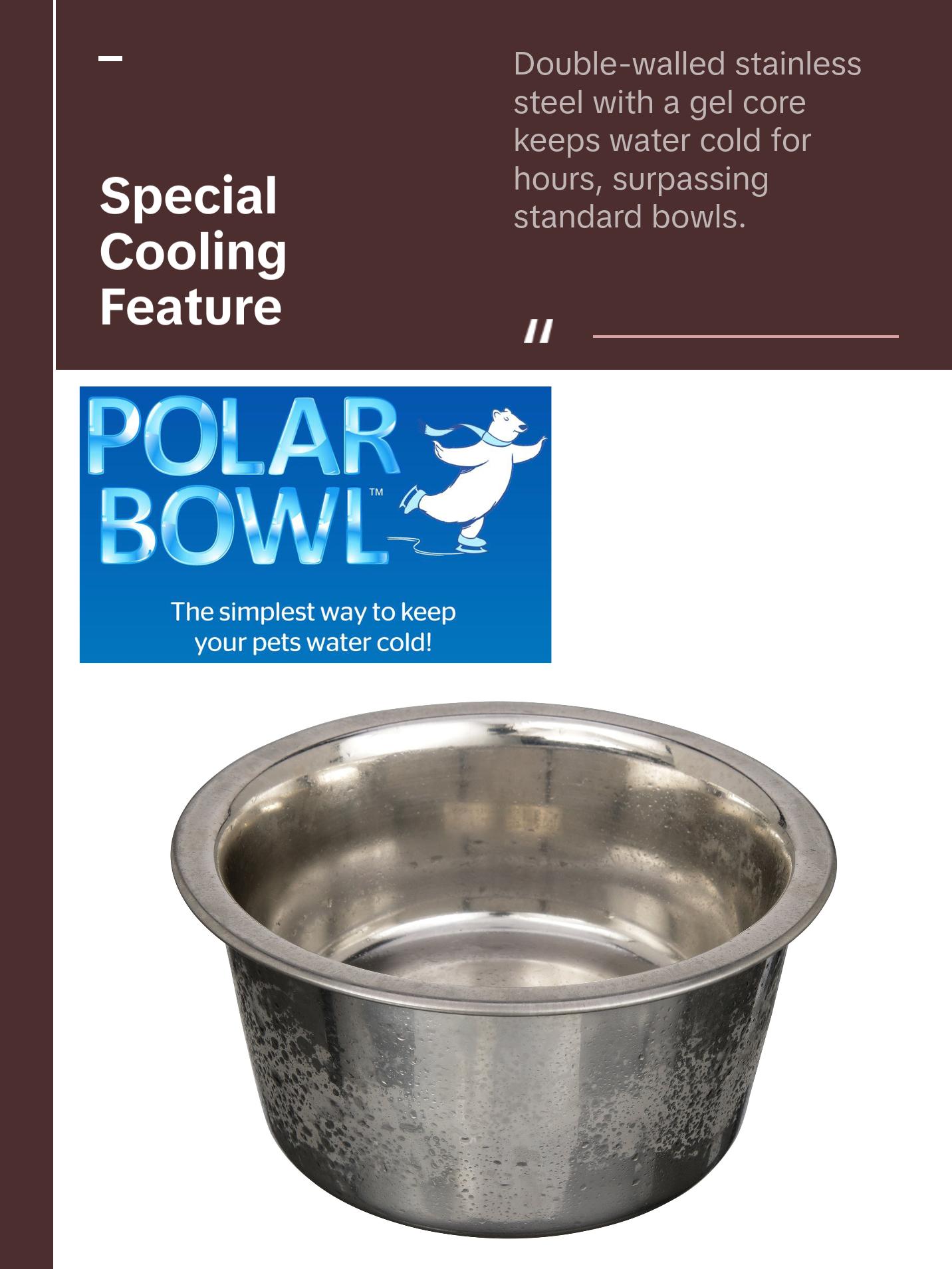 NEATER PETS Polar Bowl Freezer Bowl for Pets, Freezable Pet Bowl, Keep Your Dog or Cats Water Cold