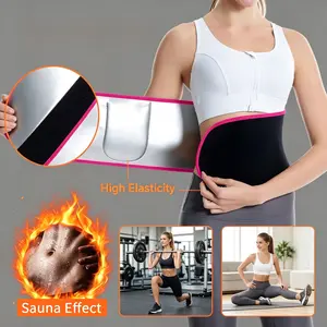 Silver Ion Waist Trainer with Phone Pocket, Women's Sweat-Wicking Shapewear, Slimming Belt, Adjustable Waist Cincher, 1pc