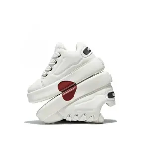 Men's Heart Pattern Walking Shoes, Casual Sporty Lace Up Walking Shoes, Outdoor Sports Shoes for Daily Wear